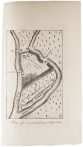 Ruínas de um antigo forte no Tennessee, de um atlas dos Estados Unidos, 1824
